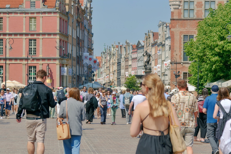 29 - The Długi Targ (Long Market), a renowned pedestrian street in the historic city center of Gdańsk, Poland